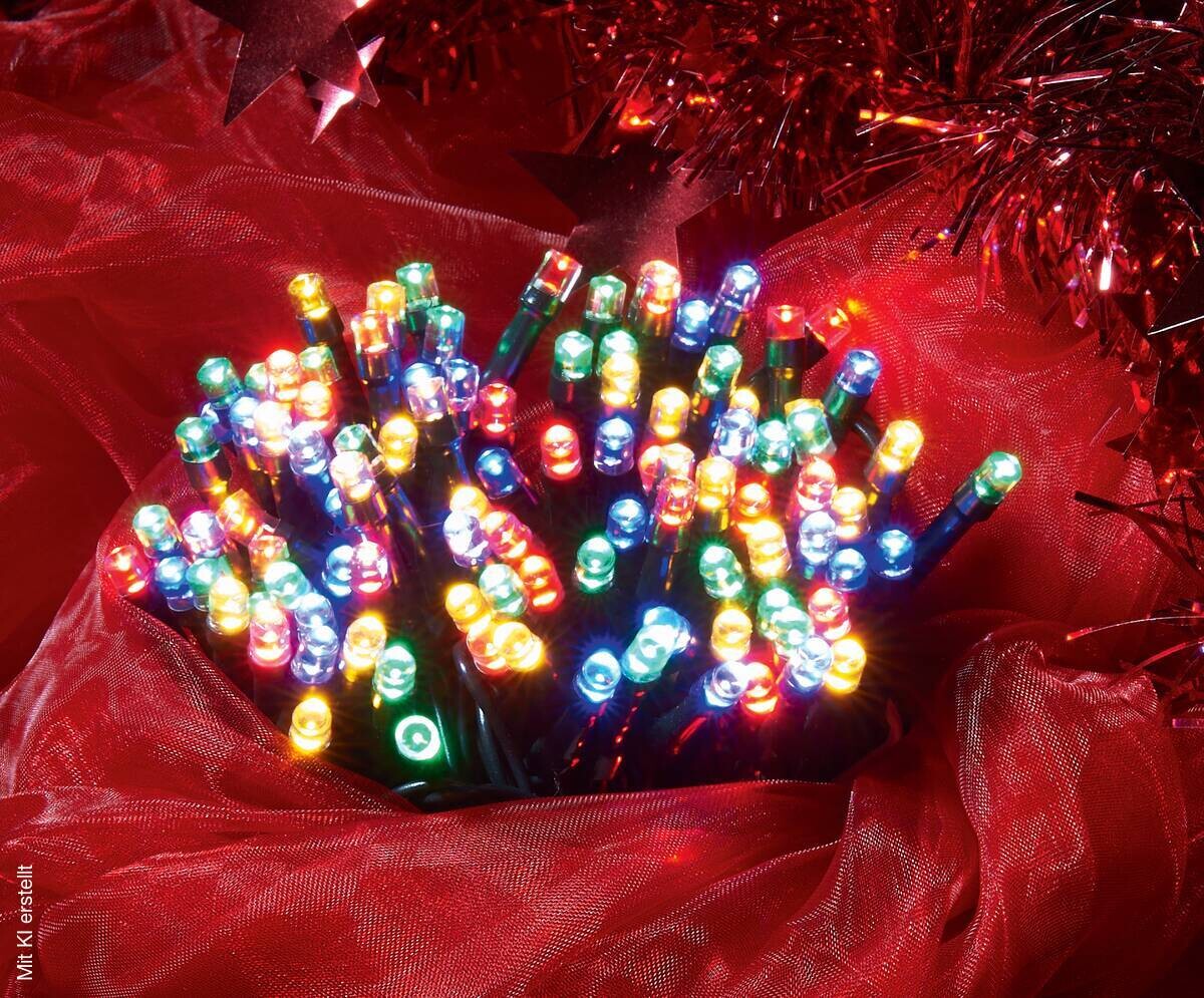 LED-Lichterkette multicolor Kunststoff L: ca. 300 cm
