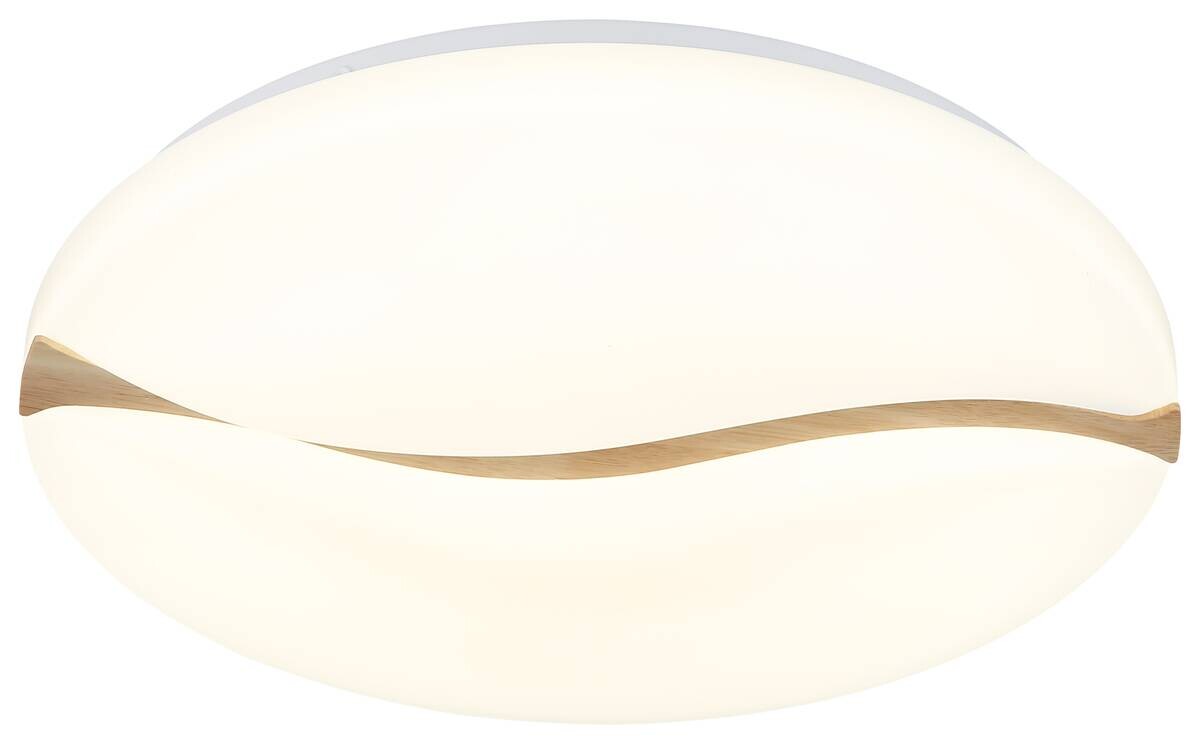 GLOBO LED-Deckenleuchte weiß Opal Metall Kunststoff H/D: ca. 7x33 cm 1 Brennstellen