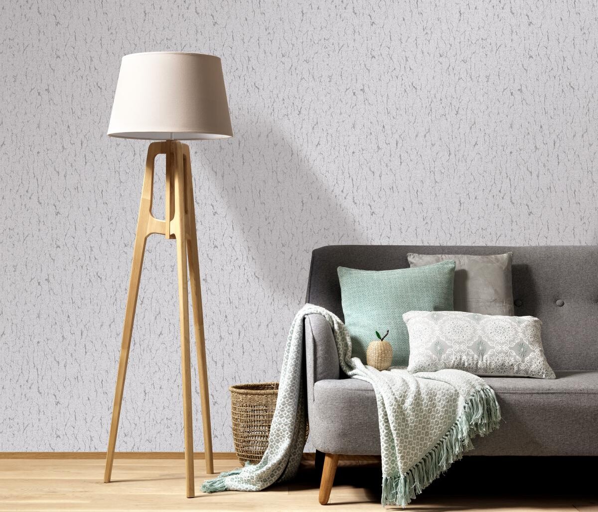 Vliestapete Struktur grau B/L: ca. 53x1005 cm