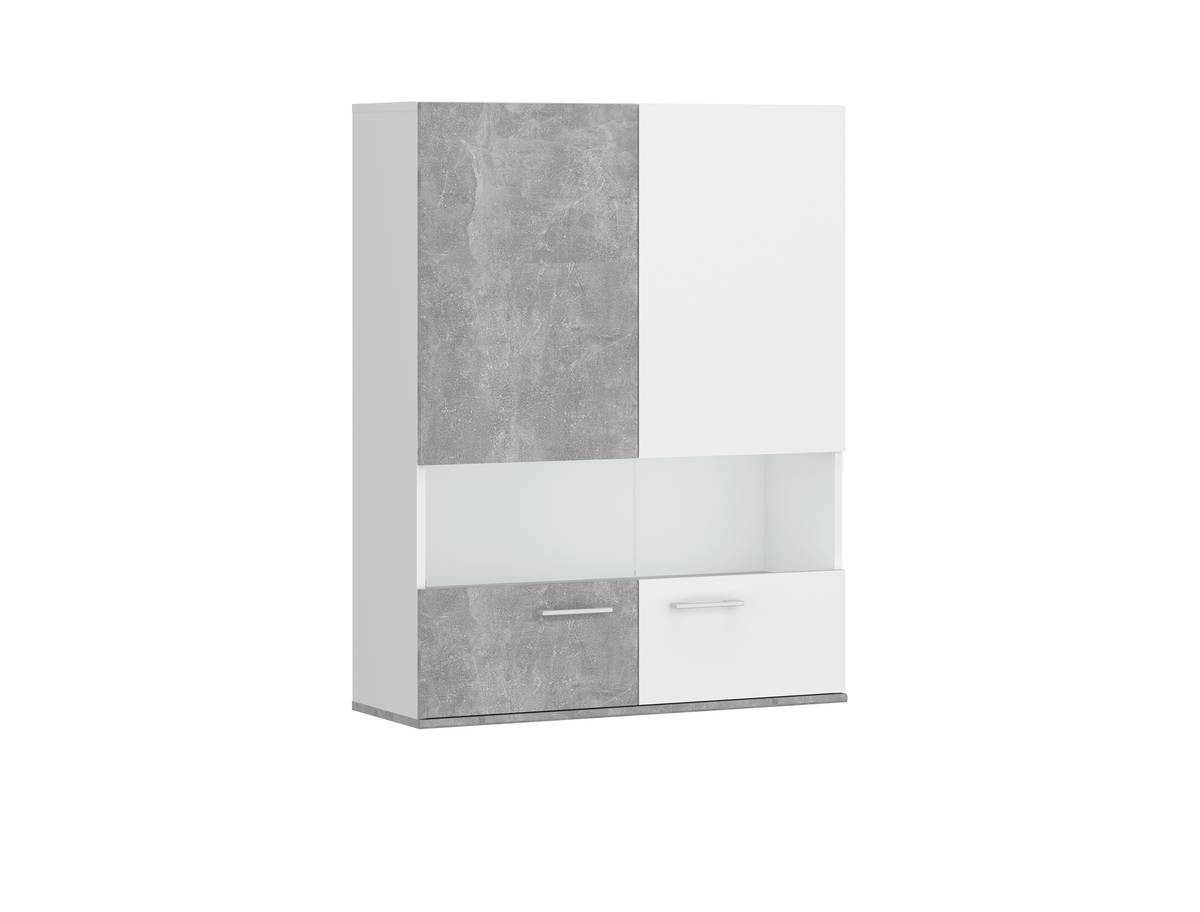 Vitrine Vulcan Plus Beton Optik B/H/T: ca. 85x113x35 cm