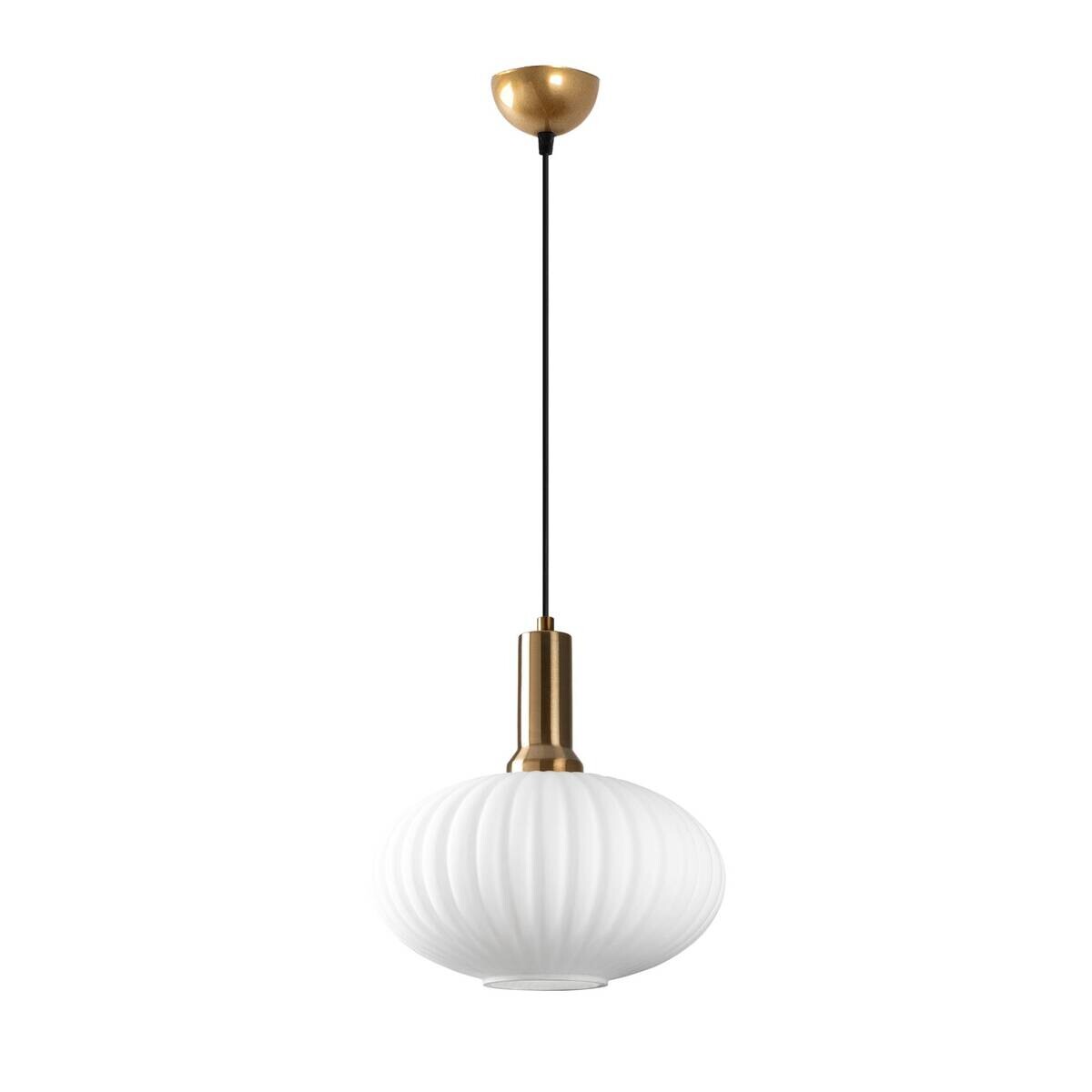 Opviq Pendelleuchte Asker-15181 gold Metall Glas B/H/T/L/D: ca. 30x118x30x30x30 cm E27 1 Brennstellen