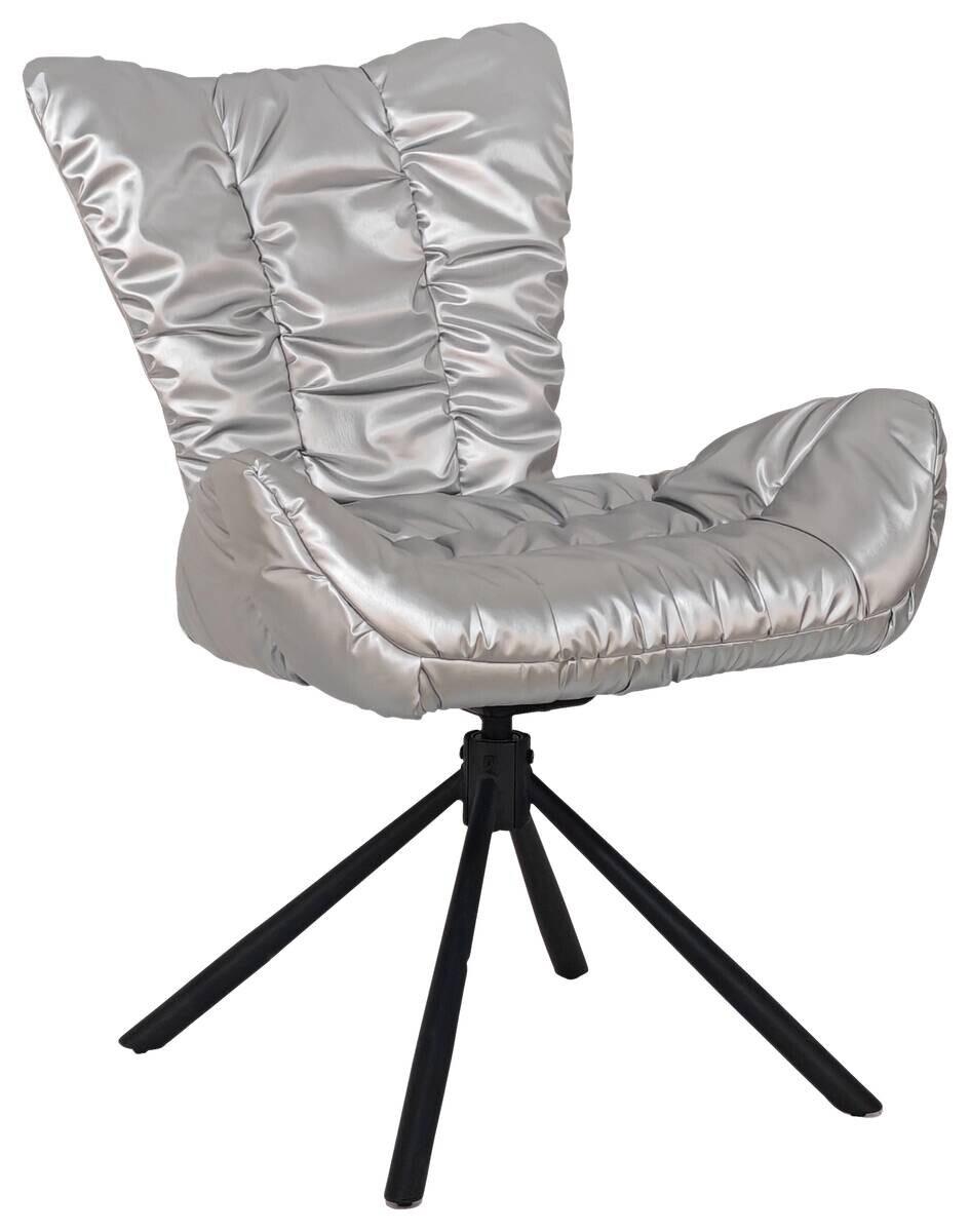 Drehstuhl Brest silber Kunstleder Nylon B/T: ca. 67x65 cm