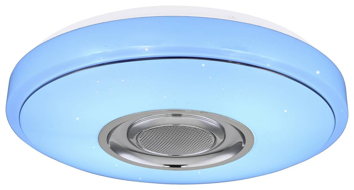 POCOline Deckenleuchte Sound weiß Chrom Kunststoff Metall H/D: ca. 8x34 cm