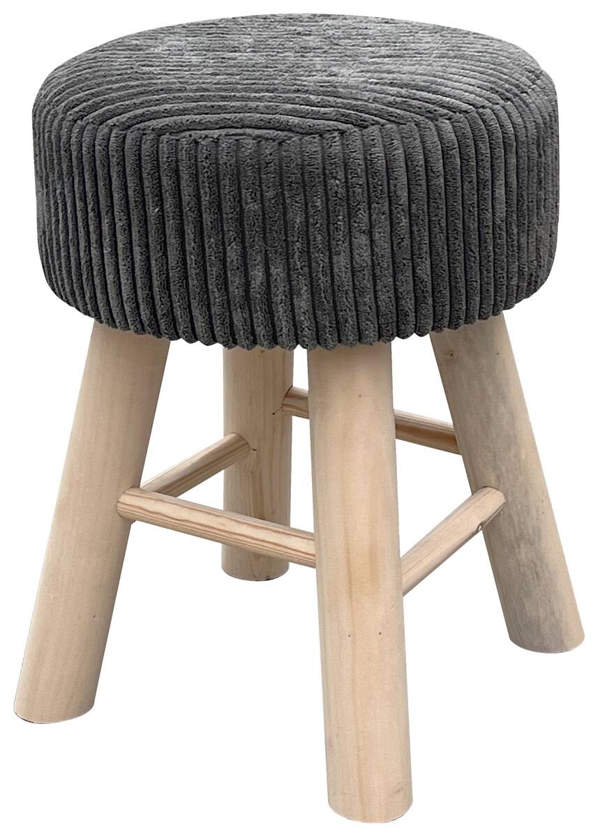 Hocker grau B/H/L: ca. 30x42x30 cm