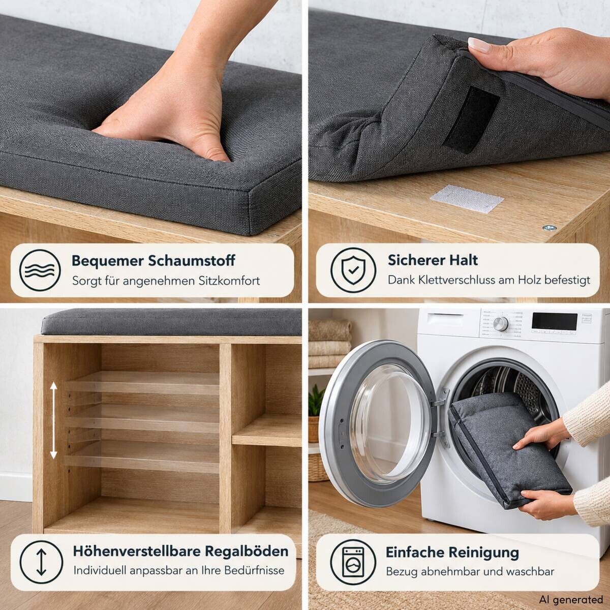 Kesper Schuhregal natur Spanplatte B/H/T: ca. 103,5x48x29,5 cm