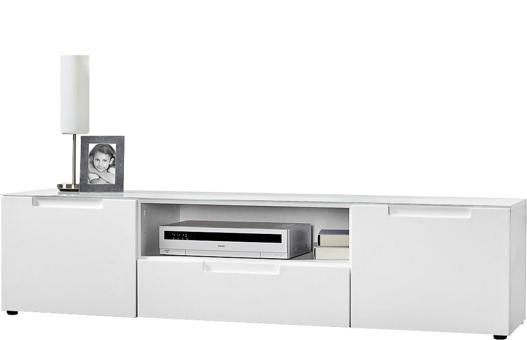 TV-Lowboard Mailand 6 weiß weiß Hochglanz B/H/T: ca. 168x41x40 cm