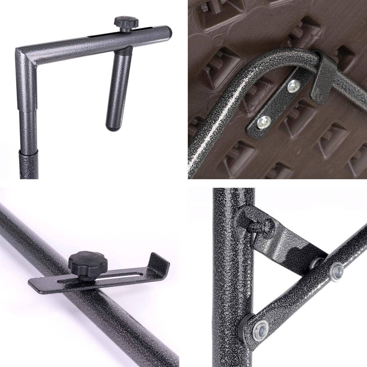 VCM Balkonhängetisch braun Polyrattan B/H/T: ca. 60x83x62 cm