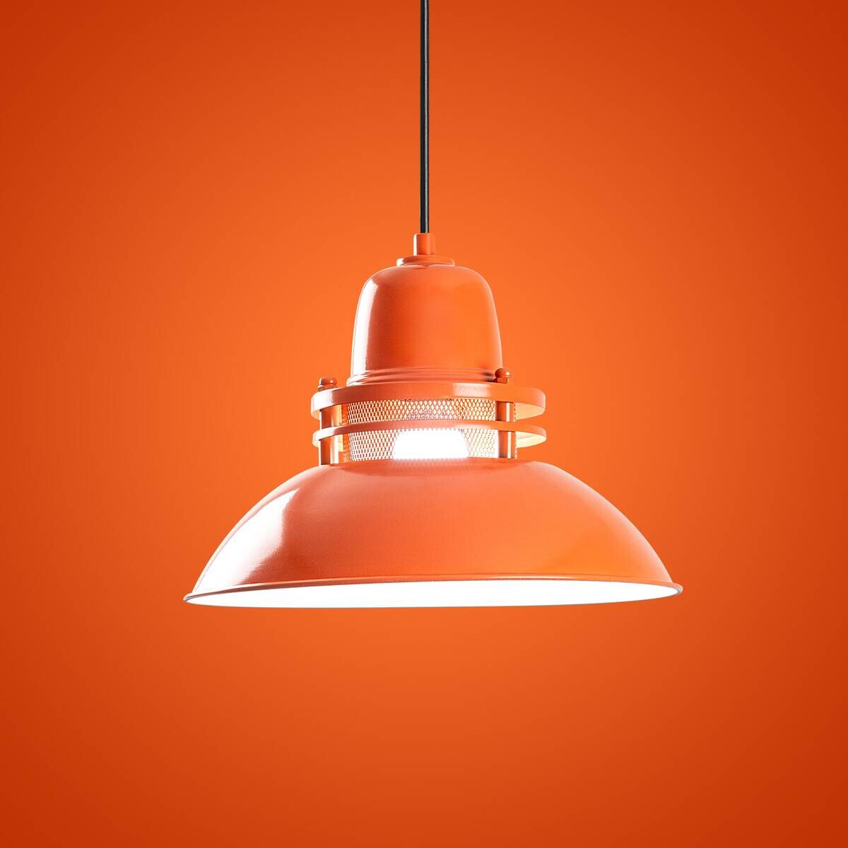 Opviq Pendelleuchte orange B/H/T: ca. 34x123x34 cm E27 1 Brennstellen