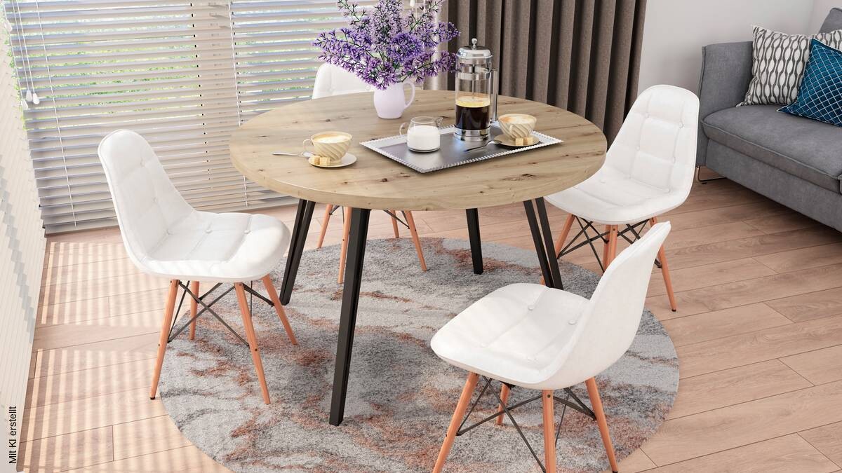 Tisch MARTA Eiche Artisan Nachbildung H/D: ca. 76x120 cm