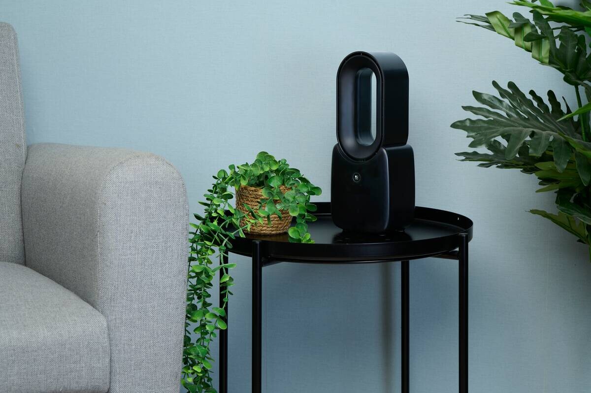 Tischventilator 871125233464 schwarz Kunststoff B/H/L: ca. 9x30x12,4 cm