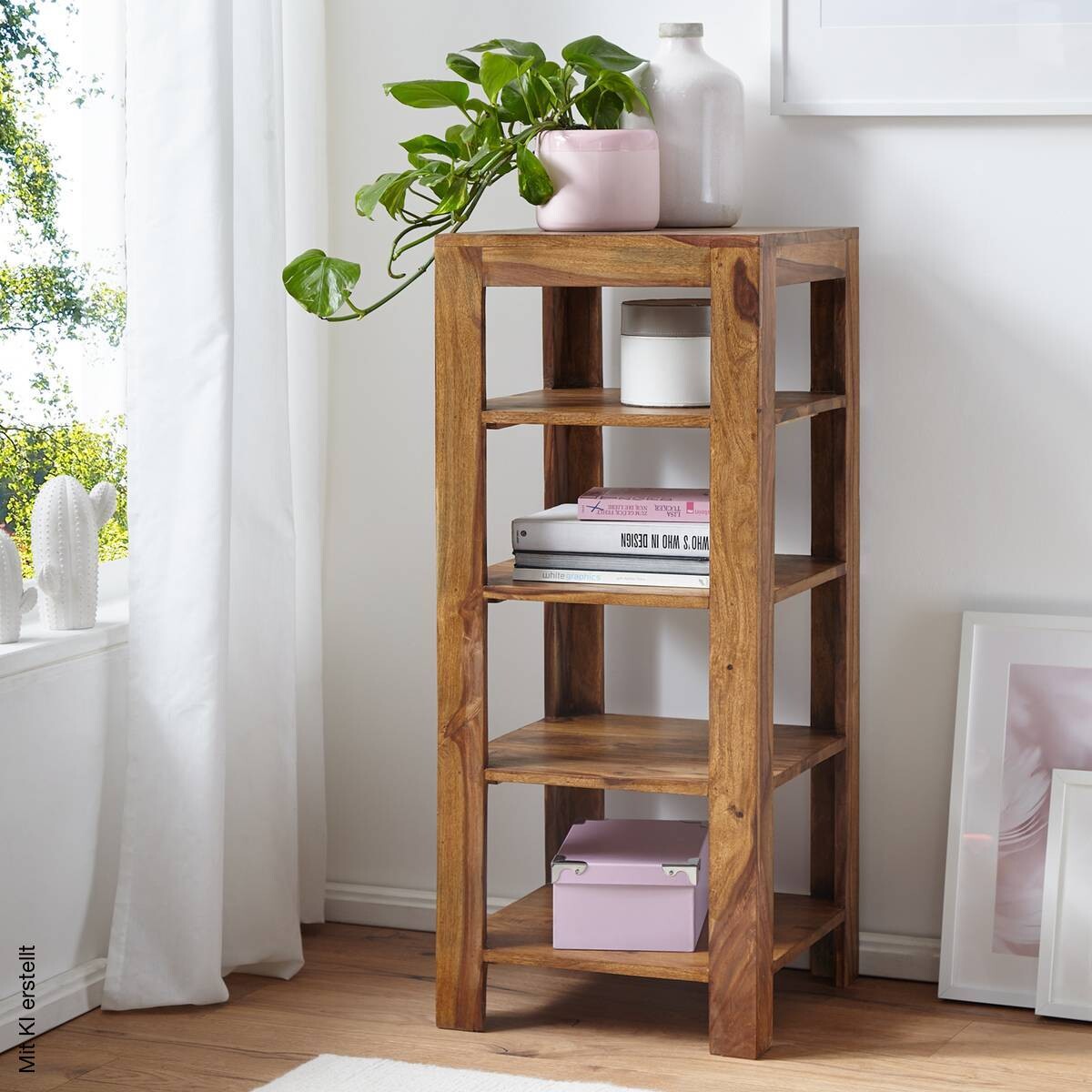 Standregal natur B/H/T: ca. 44x105x44 cm