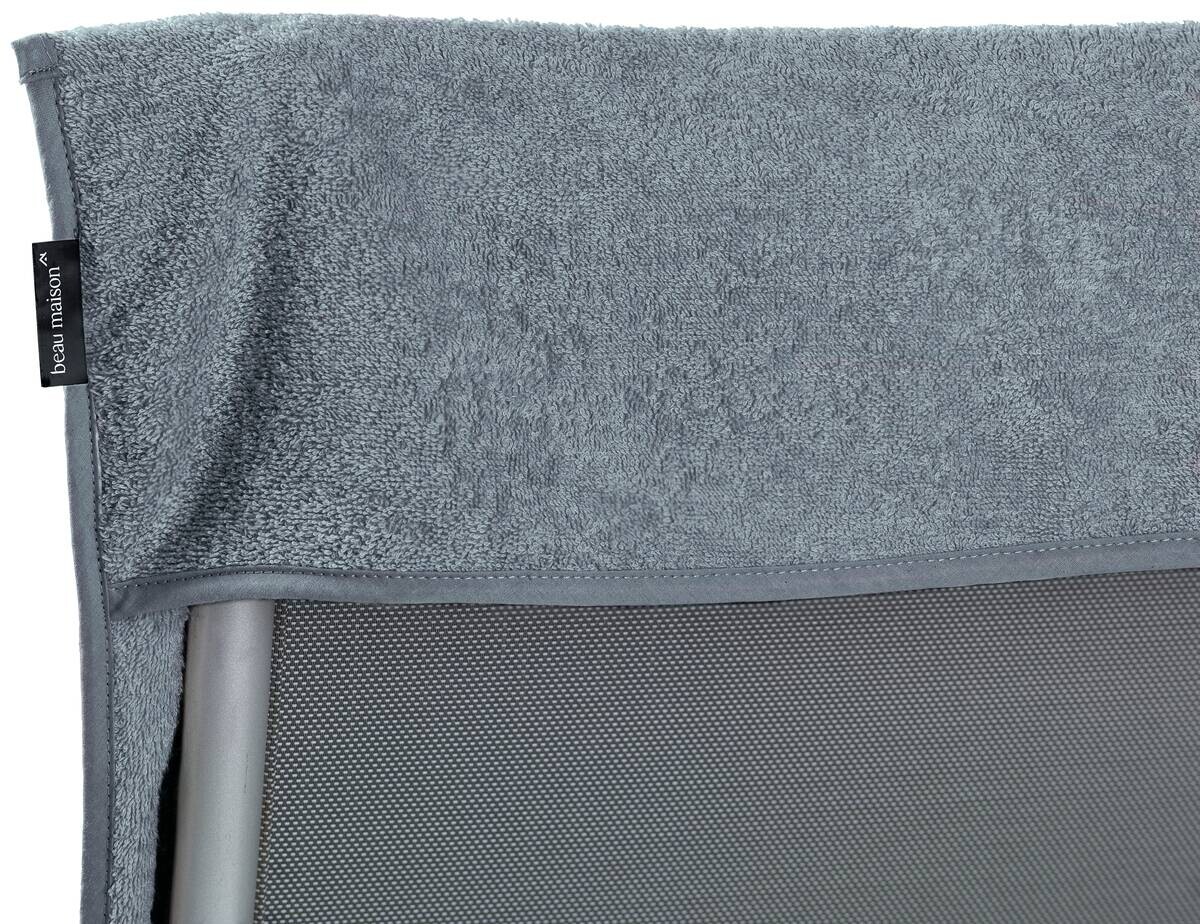 Gartenstuhlauflage grau 100% Baumwolle B/L: ca. 60x130 cm