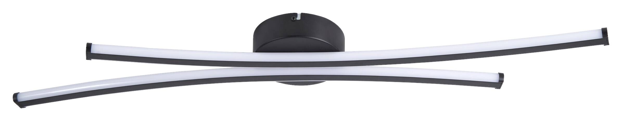 POCOline LED-Deckenleuchte Dion mattschwarz Metall Kunststoff B/H/L: ca. 15x5,5x90 cm