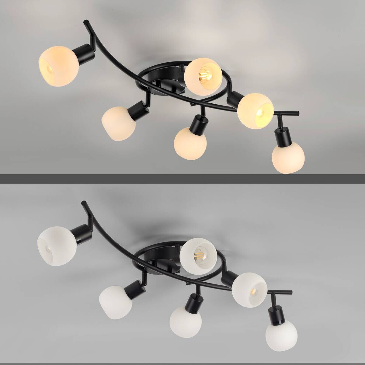 Just Light Spot 4flg. schwarz B/H/L: ca. 27x22x85 cm E14 4 Brennstellen