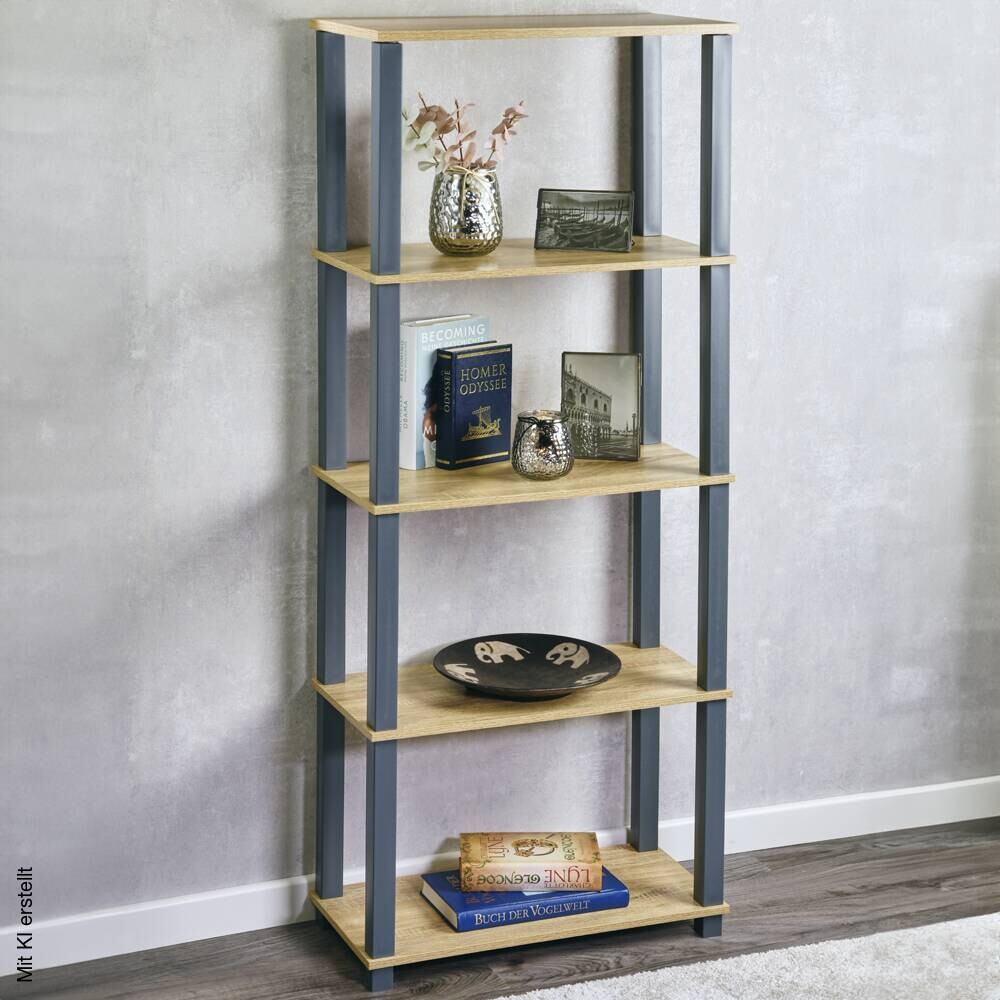 Kesper Regal grau Kunststoff B/H/L: ca. 29x147x60 cm