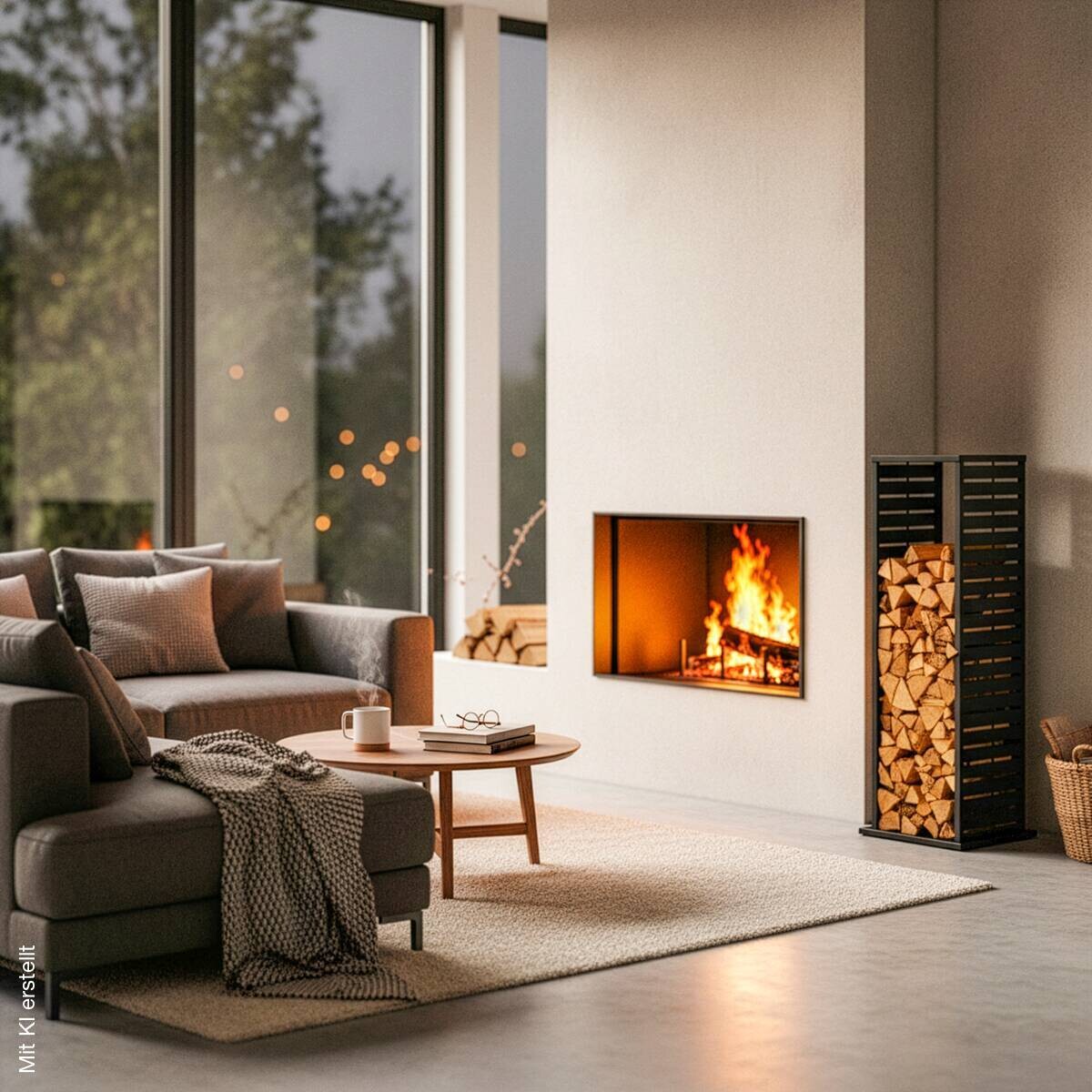 Westmann Kaminholzregal Luma anthrazit B/H/L: ca. 38x112x38 cm