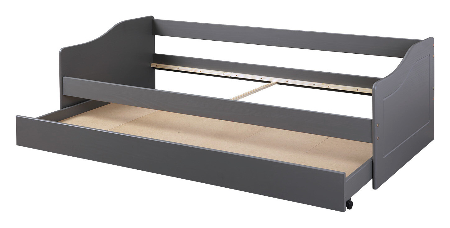 Funktionsbett Malte grau Liegefläche B/L: ca. 90x200 cm