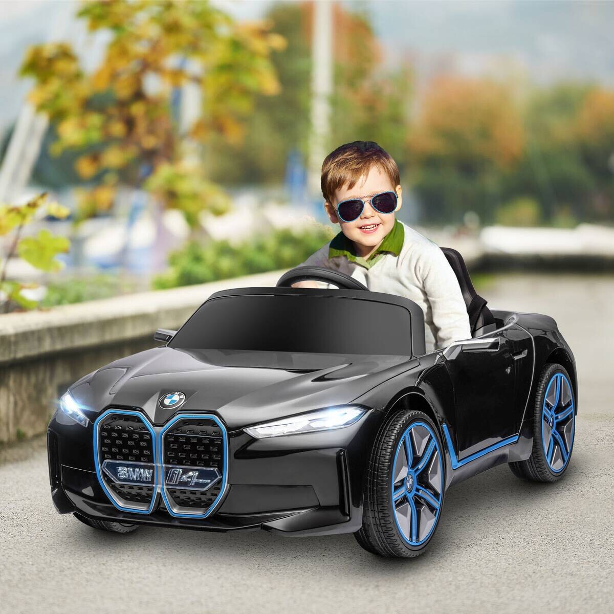 HOMCOM Kinderauto schwarz B/H/L: ca. 67x115x45 cm