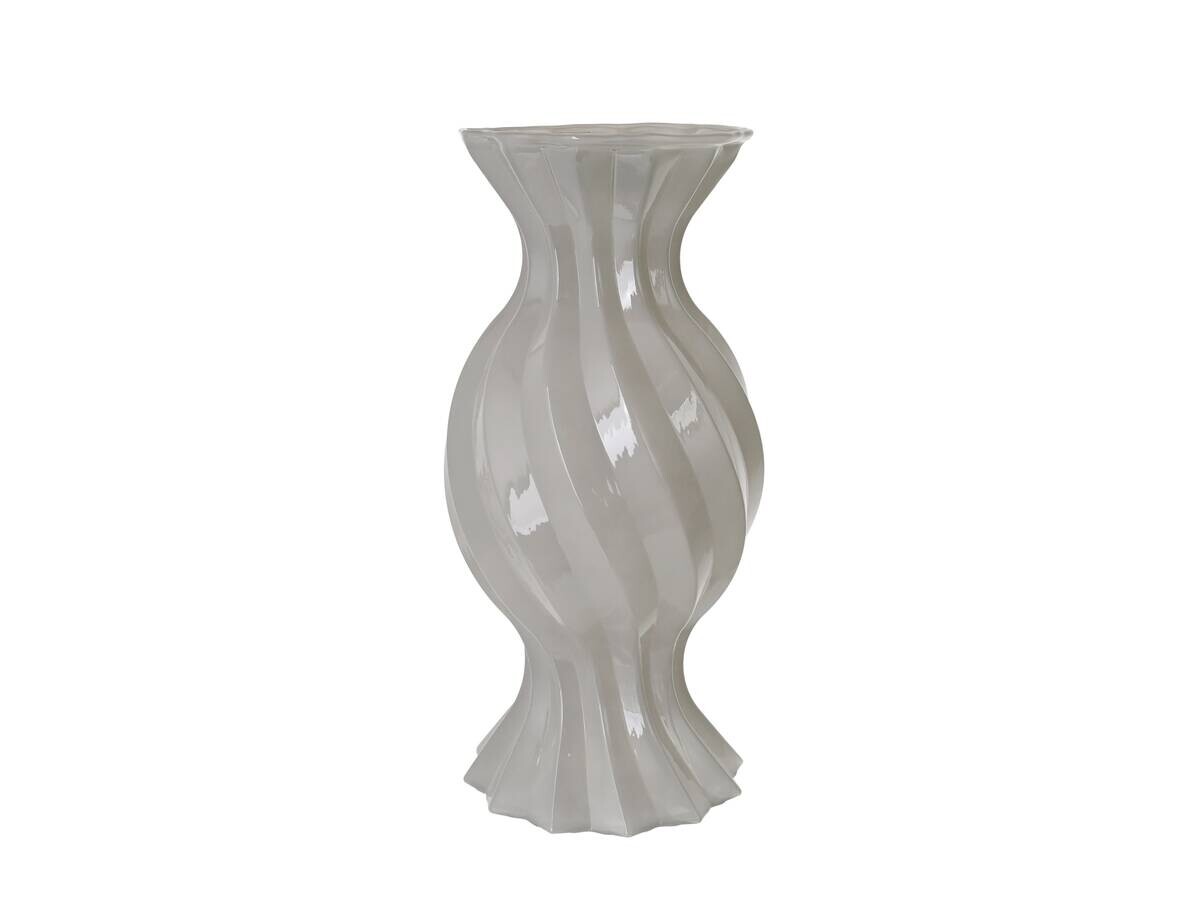 Vase grau Glas B/H/L: ca. 14x27x14 cm