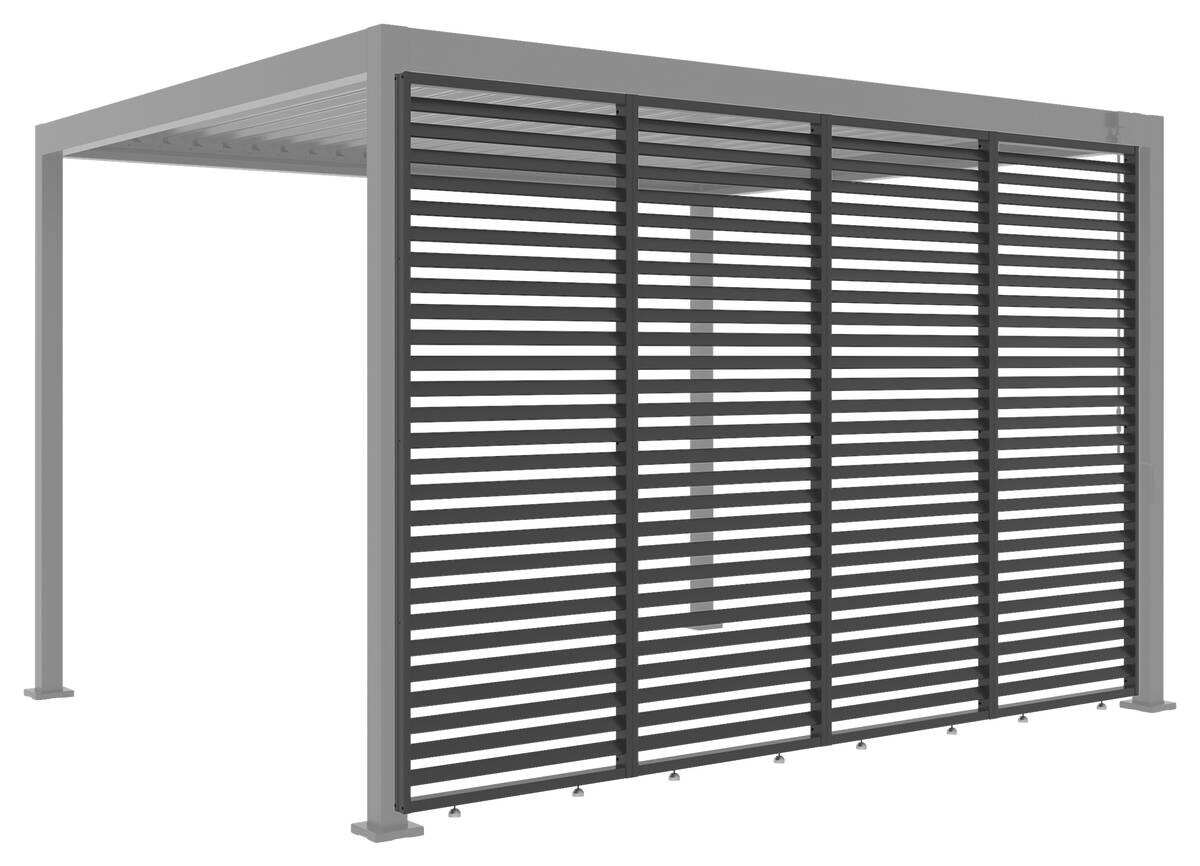 Sichtschutz anthrazit Aluminium B/H/L: ca. 6x226x85 cm
