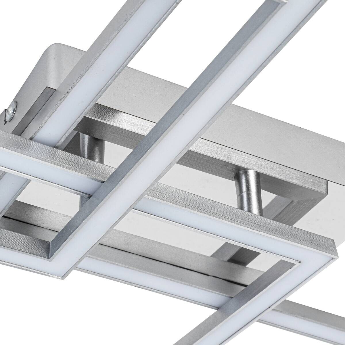 Nolo LED-Deckenleuchte Triple silber Kunststoff B/H/L: ca. 45x8x49,5 cm