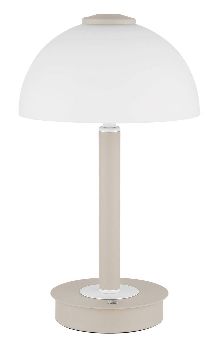GLOBO LED-Tischleuchte sand Opal Glas Metall H/D: ca. 31,5x18 cm 1 Brennstellen