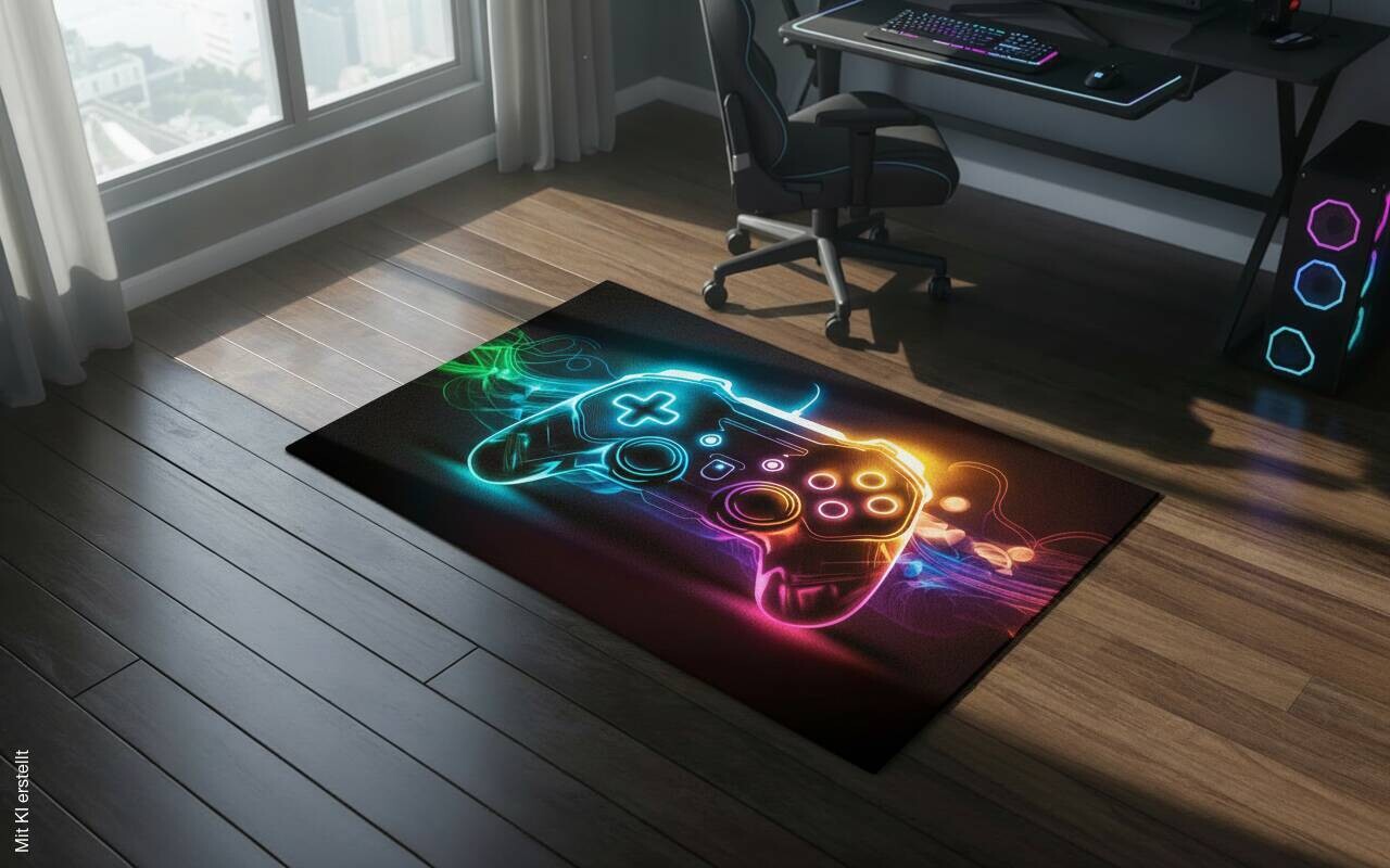 Fußmatte Velvet Gaming Multi B/L: ca. 90x150 cm