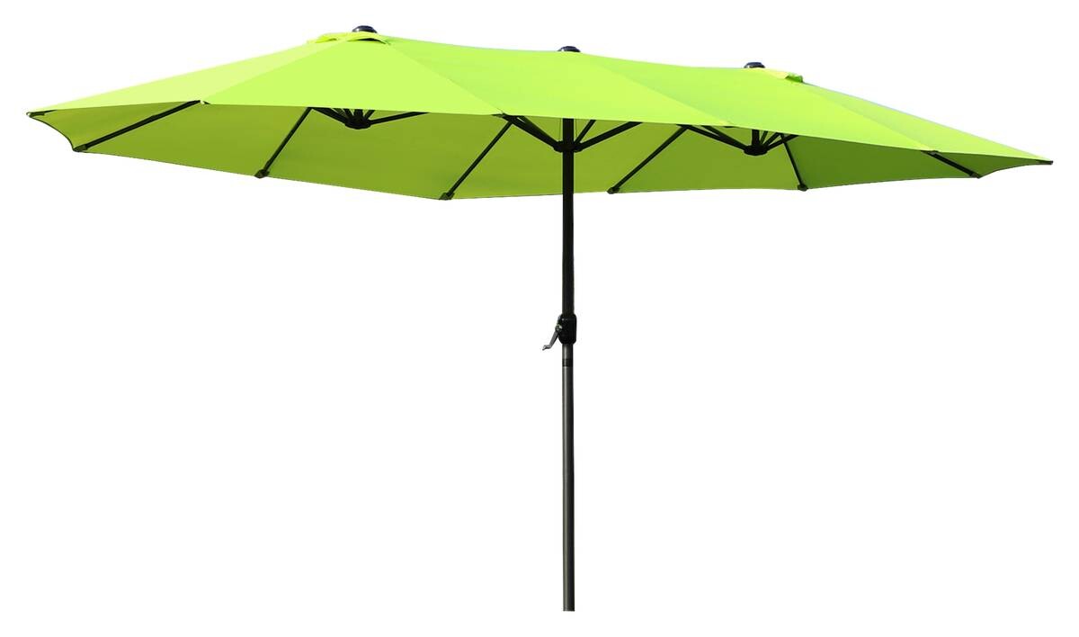 Outsunny Sonnenschirm grün Stahl B/H/L: ca. 270x240x460 cm