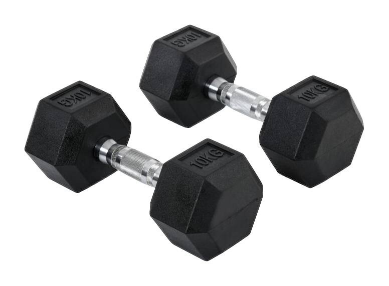 HOMCOM Kurzhantelset schwarz Gummi B/H/L: ca. 13,5x31x13,5 cm