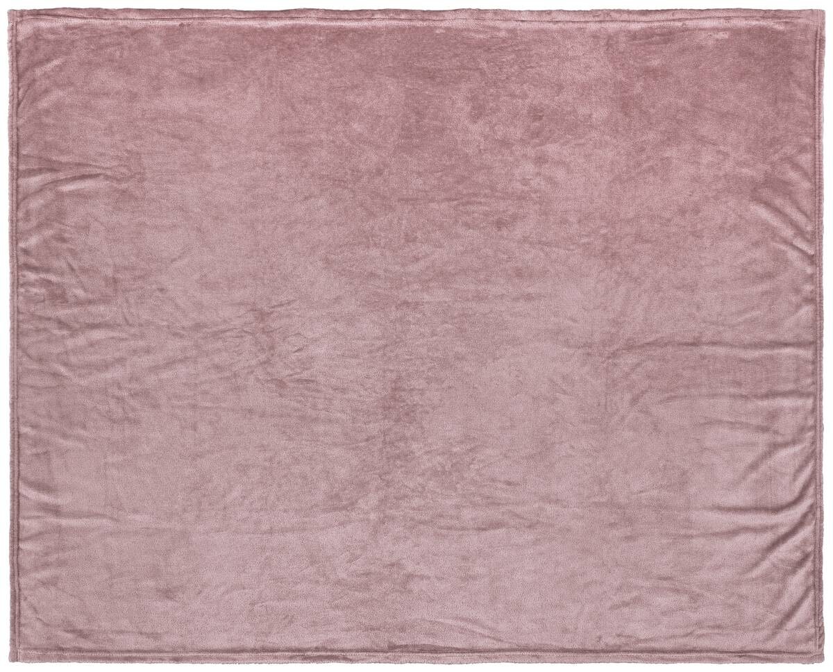 Flanelldecke altrosa Polyester B/L: ca. 130x160 cm