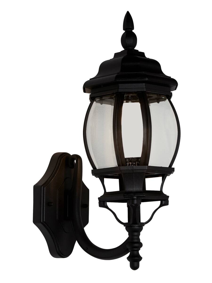 Wandaußenleuchte klar schwarz B/H/T: ca. 16x46x25 cm