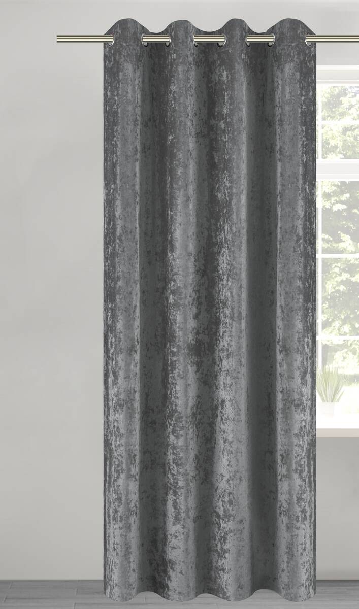 POCOline Ösenvorhang Shiny grau B/L: ca. 135x245 cm