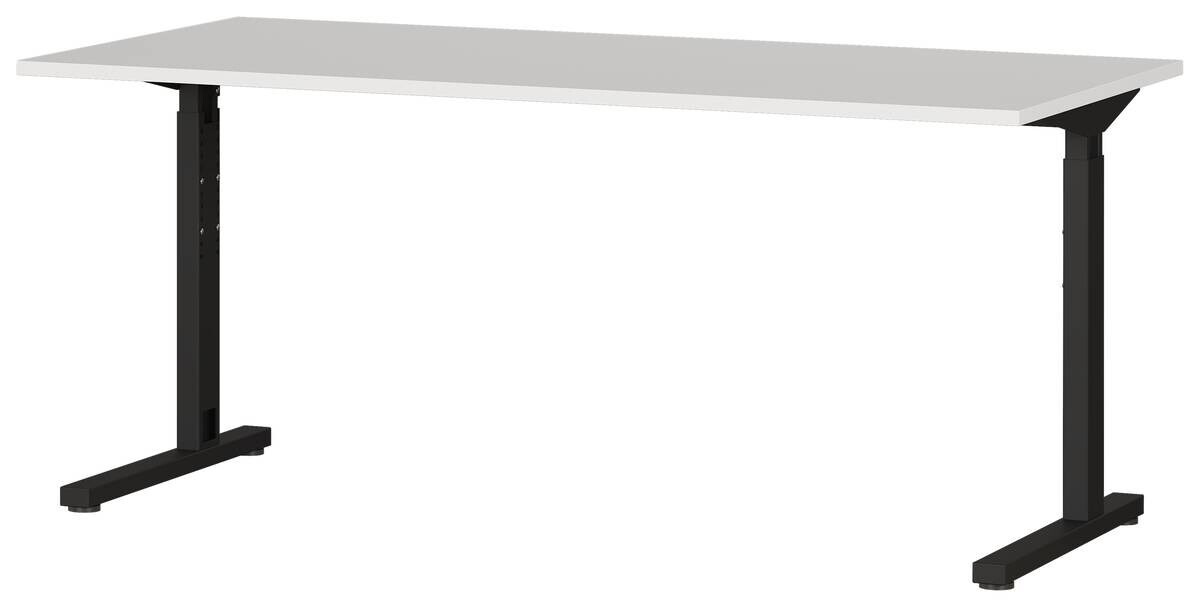 Schreibtisch 4252-581 Lichtgrau schwarz B/H/T: ca. 160x80x80 cm