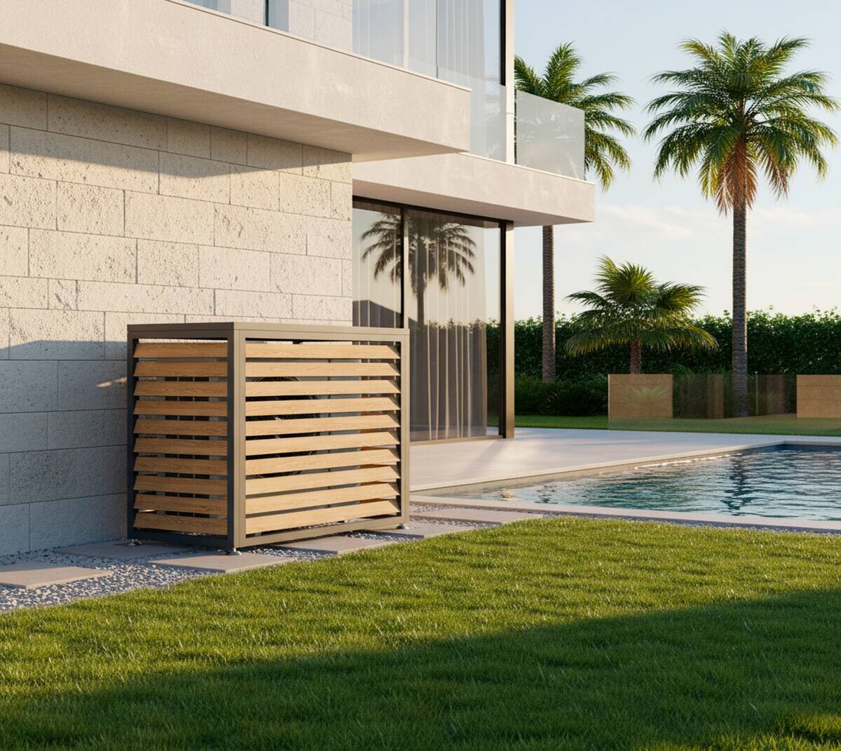 Westmann Verkleidung Wärmepumpe Boxa Holzoptik B/H/L: ca. 100x97x56 cm