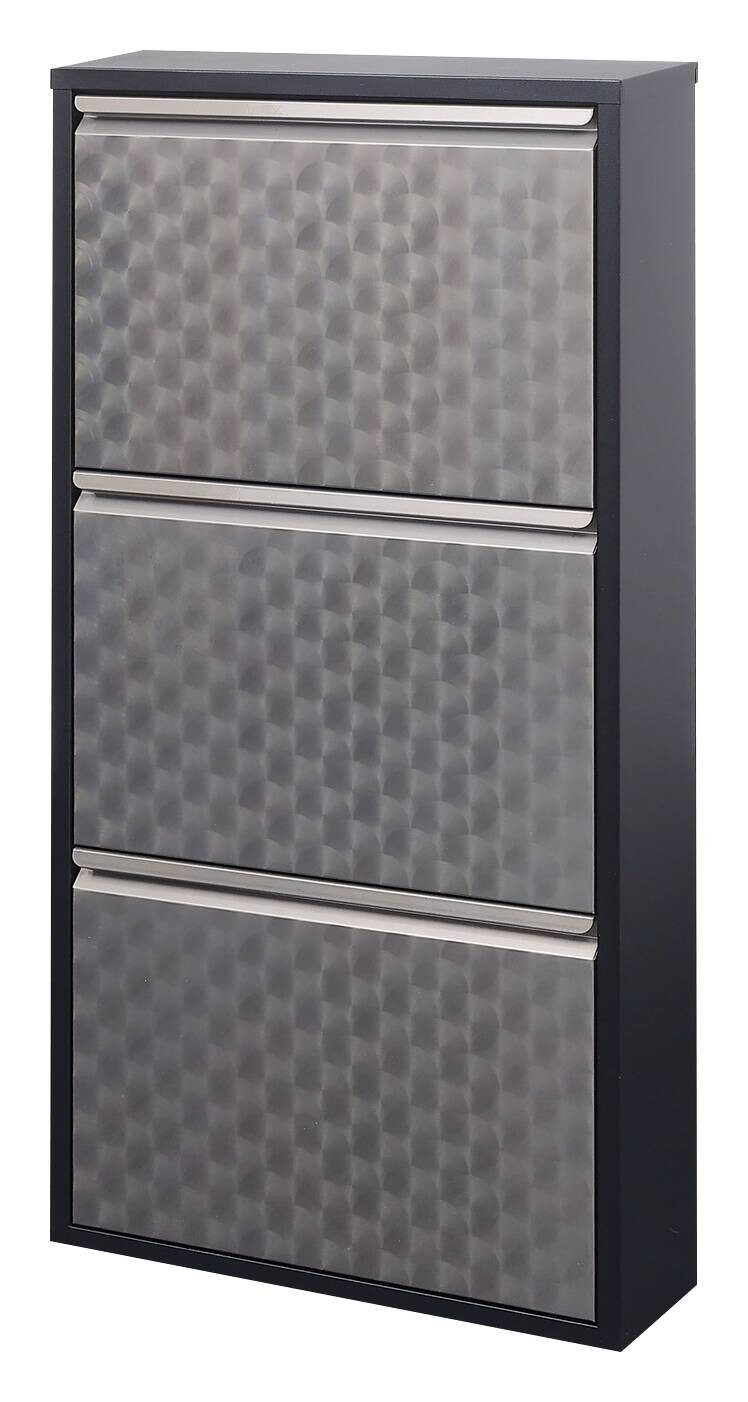 Schuhkipper Clip silber lackiert Optik anthrazit B/H/T: ca. 50x105x13,5 cm | anthrazit, silber | 50,00/105,00/13,50 cm