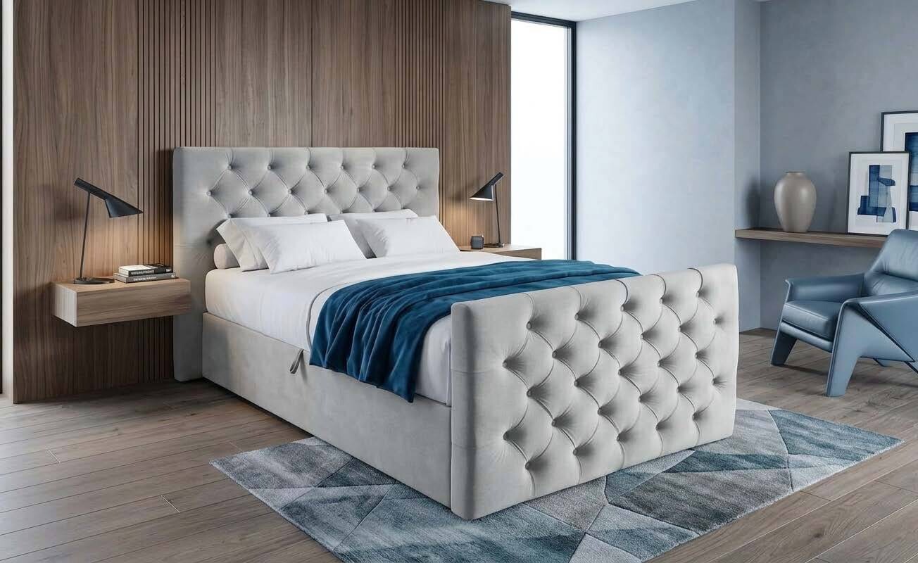 Boxbett Glow grau Liegefläche B/L: ca. 140x200 cm