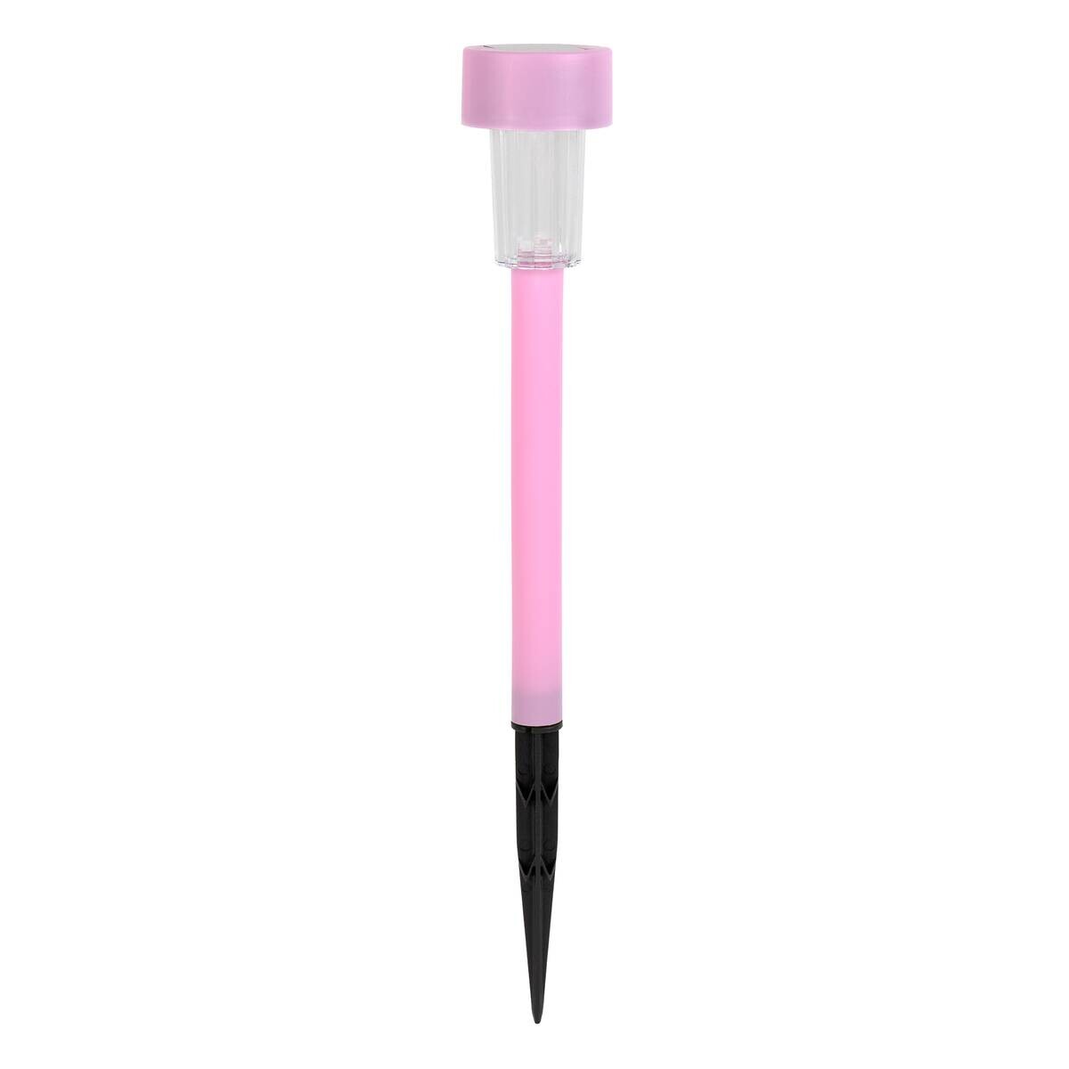 Solarleuchte rosa Kunststoff H/D: ca. 36,5x5,5 cm