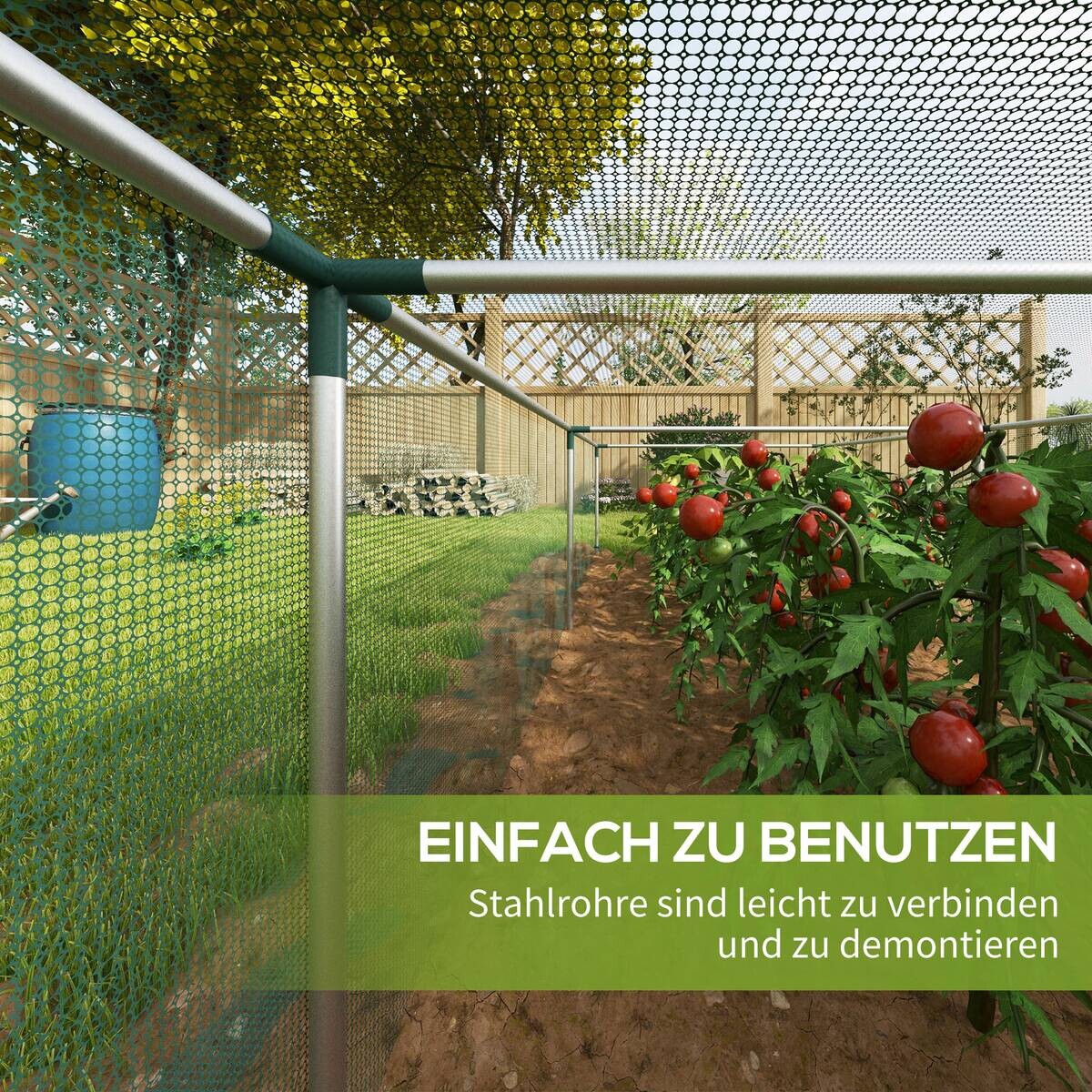 Outsunny Tier-Zubehör grün Kunststoff B/H/L: ca. 373x125x62,5 cm
