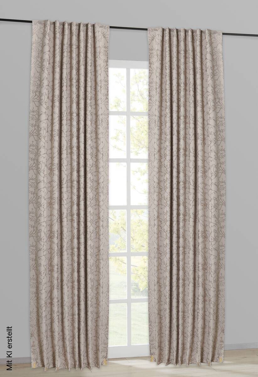Kombivorhang Sibel beige B/L: ca. 140x245 cm