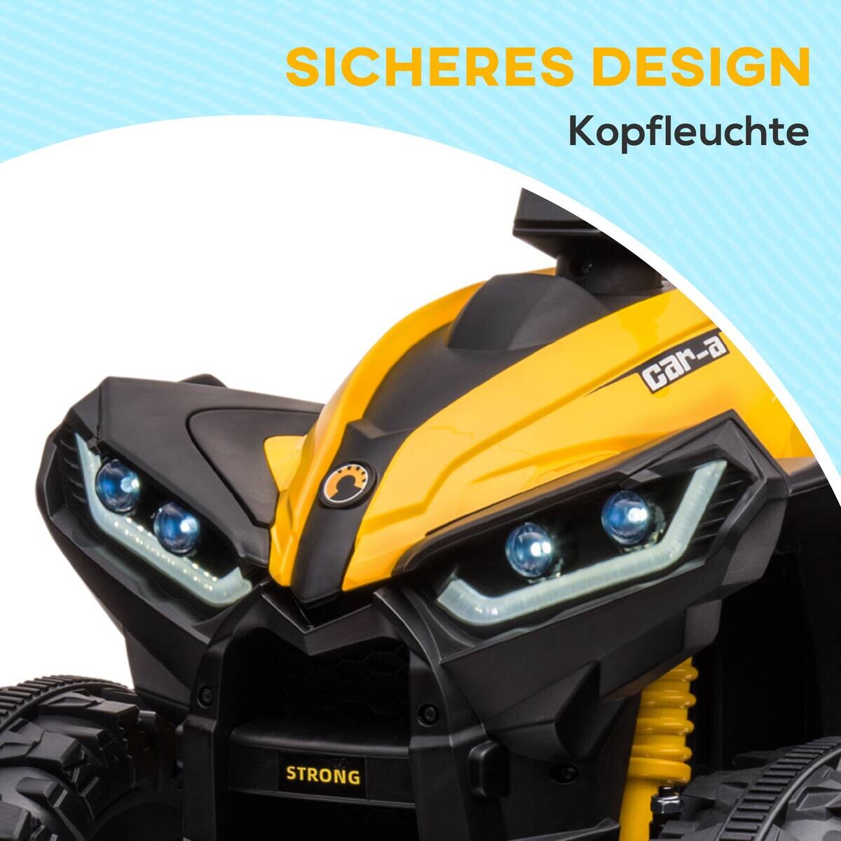 HOMCOM Elektro-Quad schwarz B/H/L: ca. 53x55,5x83 cm