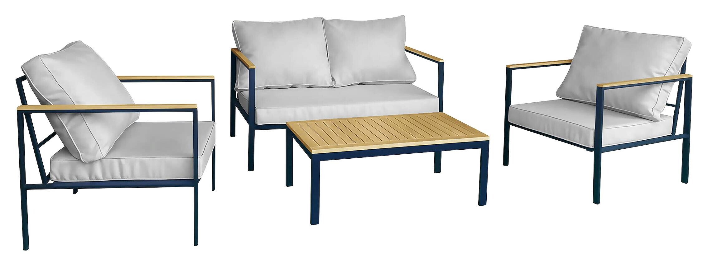 POCOline Gartensitzgruppe Mykonos anthrazit Stahl