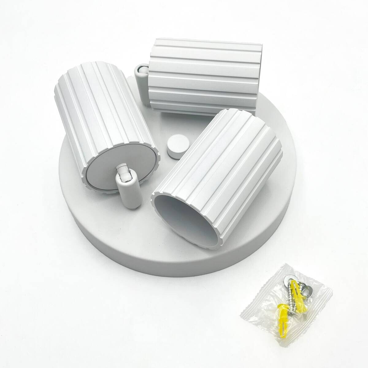 Lamkur Strahler Prisma weiß Stahl B/H/L: ca. 18x19,5x18 cm 3 Brennstellen