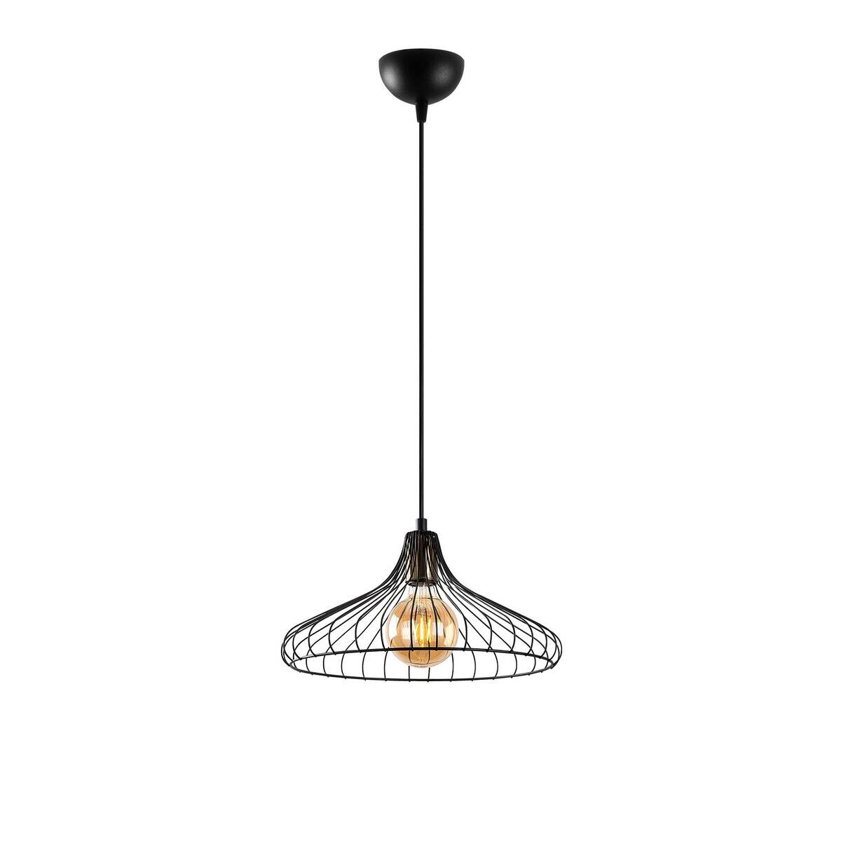 Opviq Pendelleuchte Depay-11250 schwarz Metall B/H/T/L/D: ca. 36x120x36x36x36 cm E27 1 Brennstellen