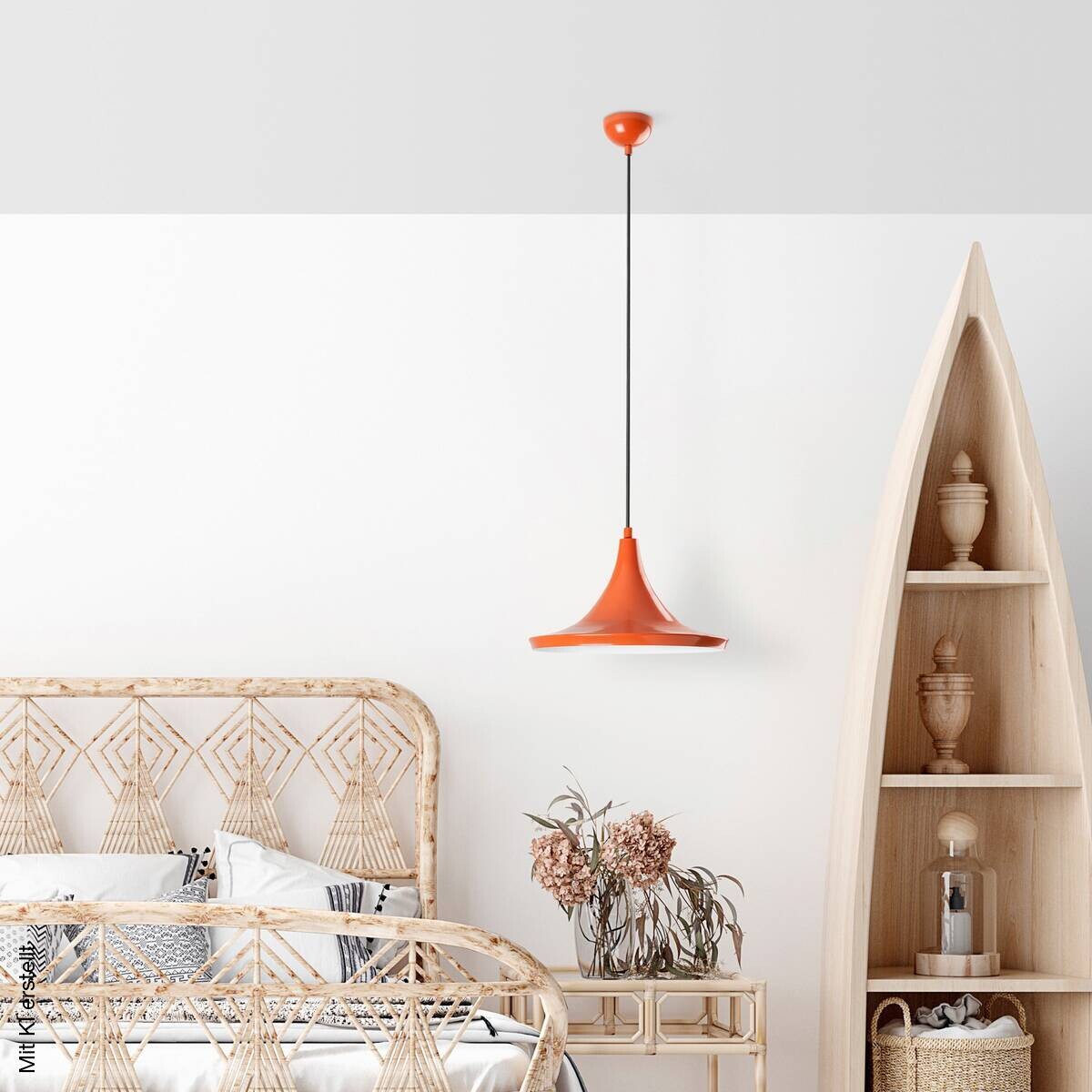 Opviq Pendelleuchte orange B/H/T: ca. 30x117x30 cm E27 1 Brennstellen