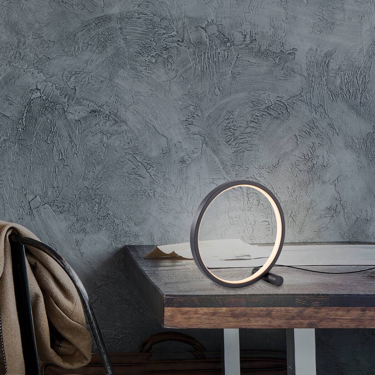 Just Light LED Tischleuchte Mini-Ritus schwarz Eisen D: ca. 25 cm 1 Brennstellen