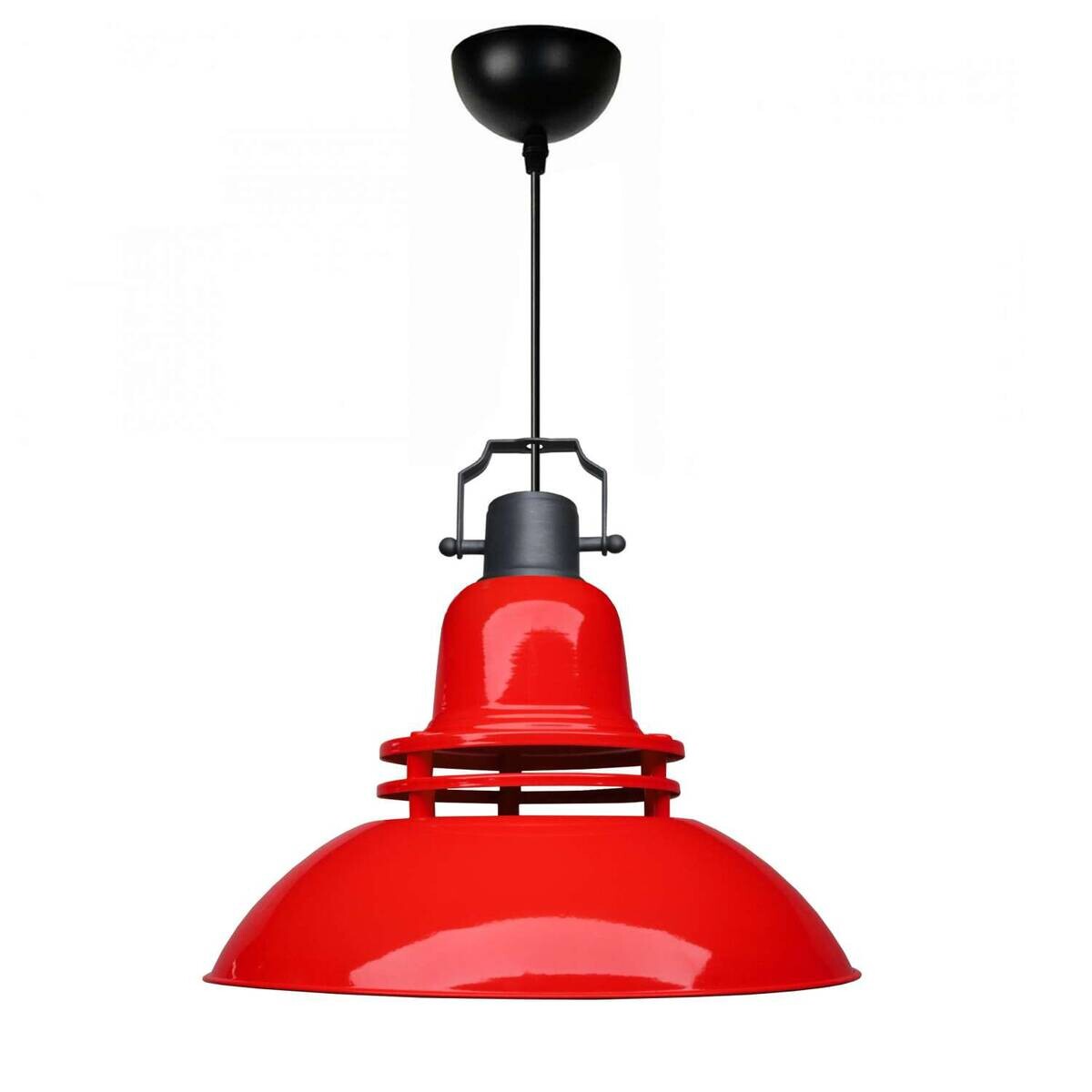 Opviq Pendelleuchte rot B/H/T: ca. 34,5x120x34,5 cm E27 1 Brennstellen