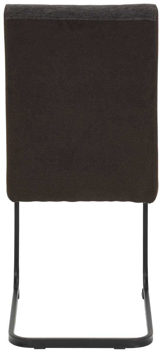 Stuhl 4er Set LINN braun schwarz Webstoff Metall B/H/T: ca. 43x92x52 cm