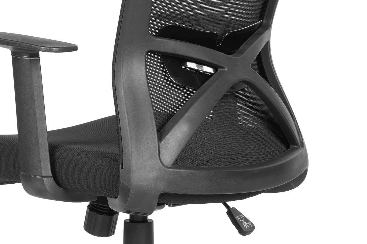 Chefsessel LONG schwarz schwarz schwarz Mesh Webstoff Kunststoff
