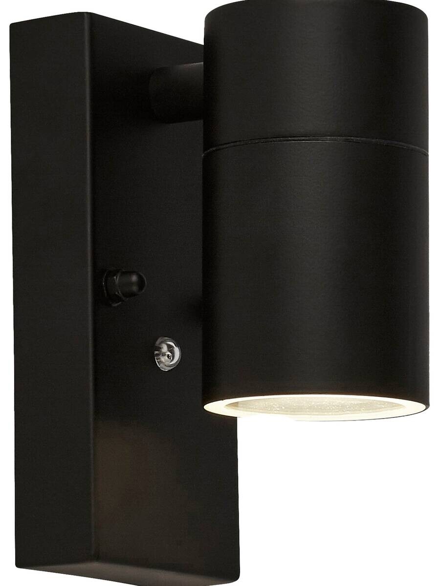Wandaußenleuchte klar schwarz B/H/T: ca. 7x15x10 cm