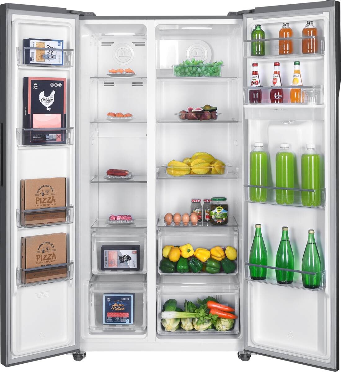 Beko Side-by-side Kühl-/Gefrierkombination GNO5322WDXPN Edelstahl B/H/T: ca. 90x177x66 cm